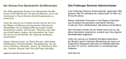 Info über den Chor. - Das Freiburger Senioren Salon Orchester