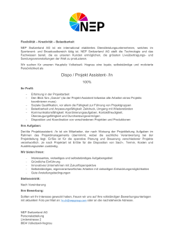 Dispo / Projekt Assistent