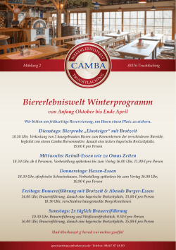 Winterprogramm - Camba Bavaria