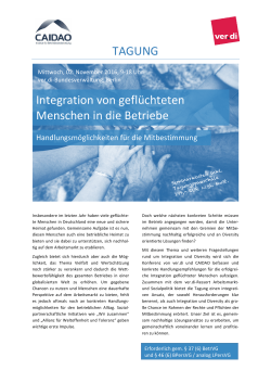 Integrationstagung PDF - Arbeitsmarkt- und Sozialpolitik