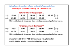 Bellwald nach Fürgangen↓ 8.30 9.30 10.30 11.30 12.30 ↓↓ 14.30
