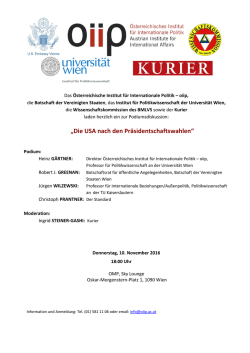 Die USA nach den Pr&auml;sidentschaftswahlen