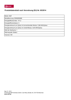 Produktdatenblatt nach Verordnung (EU) Nr. 65/2014