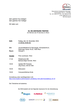 Programm - Österreichische Gesellschaft für Neurologie