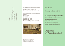 Informationen zur Veranstaltung