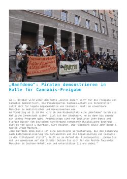 „Hanfdemo“: Piraten demonstrieren in Halle für