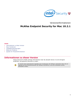 McAfee Endpoint Security for Mac 10.2.1 Versionsinformationen