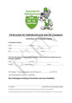 Anmeldung Schnuppertraining - SV Luetzel