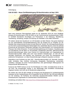 CAS 3D GEO – Neuer Zertifikatslehrgang 3D