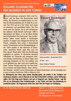eduard zuckmayer - ein musiker in der türkei - Friedrich-Ebert