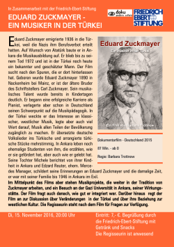 eduard zuckmayer - ein musiker in der t&uuml;rkei - Friedrich-Ebert