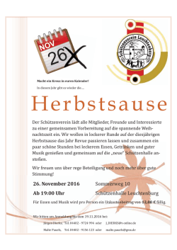 Herbstsause - Sch&uuml;tzenverein Leuchtenburg