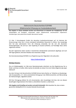 Informationsblatt Deutschenliste ELEFAND