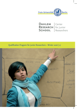 Dahlem Research School - Freie Universität Berlin