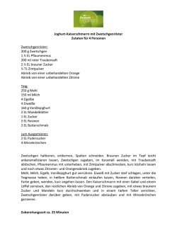 Joghurt-Kaiserschmarrn Zwetschgenr&ouml;ster