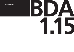 BDA 1.15.indd - Bund Deutscher Architekten