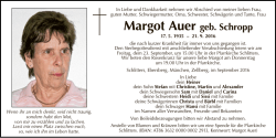Margot Auer geb. Schropp