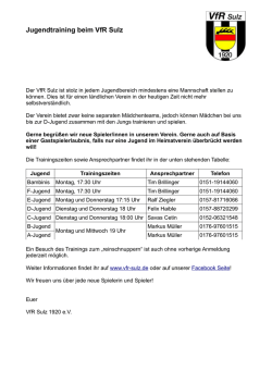Jugendtraining beim VfR Sulz