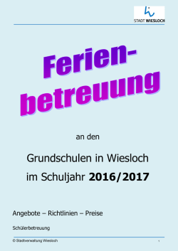 Informationsheft Schuljahr 2016/2017