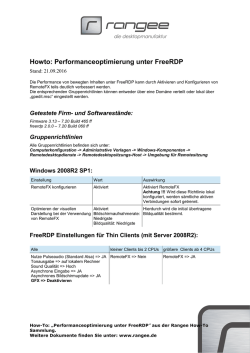 Howto: Performanceoptimierung unter FreeRDP
