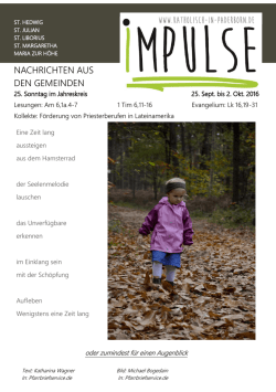 Impulse 25. September 2016 - Herzlich Willkommen auf www