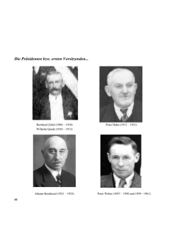 Die Präsidenten bzw. ersten Vorsitzenden