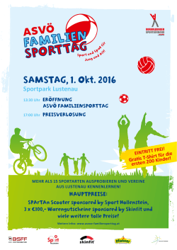 Sa 01. Oktober 2016 ASVÖ Familiensporttag in Lustenau