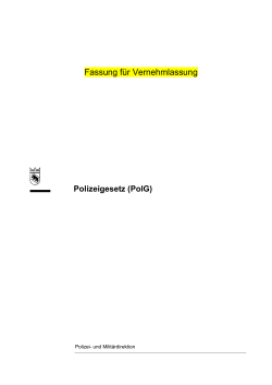 Vortrag - Polizeigesetz (PolG)