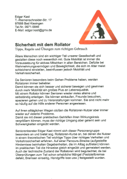 Einladung zum Rollatorenkurs