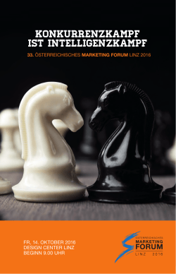 Einladung - Österreichisches Marketing Forum Linz 2016