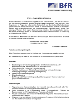 Informatikerin/Informatiker in der Abteilung Exposition des