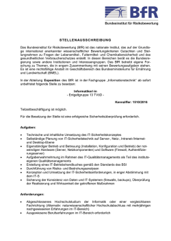 Informatikerin/Informatiker in der Abteilung Exposition des