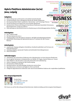 Hybris Plattform Administrator (m/w) Jena, Leipzig - diva-e