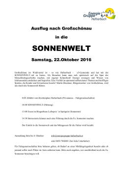sonnenwelt - Energiegruppe Hafnerbach