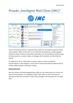 Projekt „Intelligent Mail Client (IMC)“