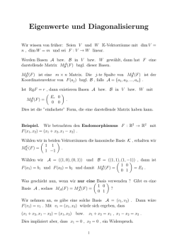 Eigenwerte und Diagonalisierung