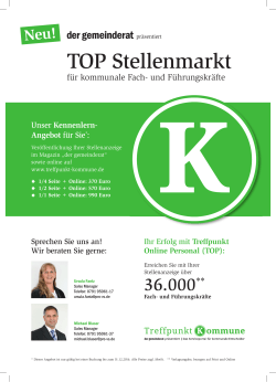 TOP Stellenmarkt - Treffpunkt Kommune