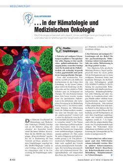 in der H&auml;matologie und Medizinischen Onkologie
