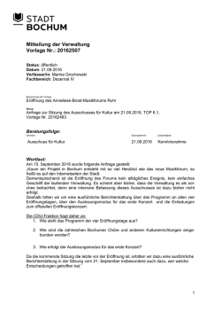 Die Stellungnahme der Verwaltung