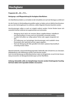 Hochglanz lackierte Fronten Prg. 80