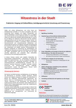 Hitzestress in der Stadt