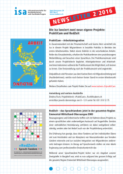 isa-Newsletter Nr. 2/2016 - Informationsstelle f&uuml;r Ausl&auml;nderinnen