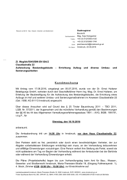 Baubewilligung, Claudiastr. 22, Dr. Ernst Hutterer Beteiligungs