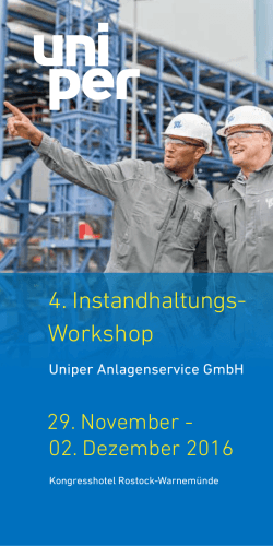 4. Instandhaltungs- Workshop