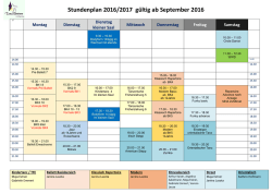 Stundenplan ab Sep 16