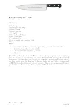 Graupenrisotto mit Gurke