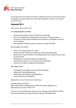 Inserat als - Kirchgemeinde B&auml;tterkinden