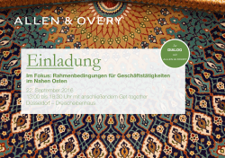 Einladung  - Allen Overy Event Deutschland