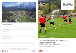 Internationales Senioren Fu&szlig;ball Herbstturnier
