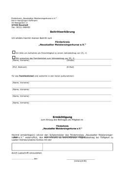Jetzt Mitglied werden im